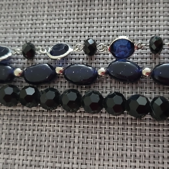 CHAPS BRAND WOMEN'S BLUE TRIPLE FASHION JEWELRY NECKLACE - Picture 11 of 11